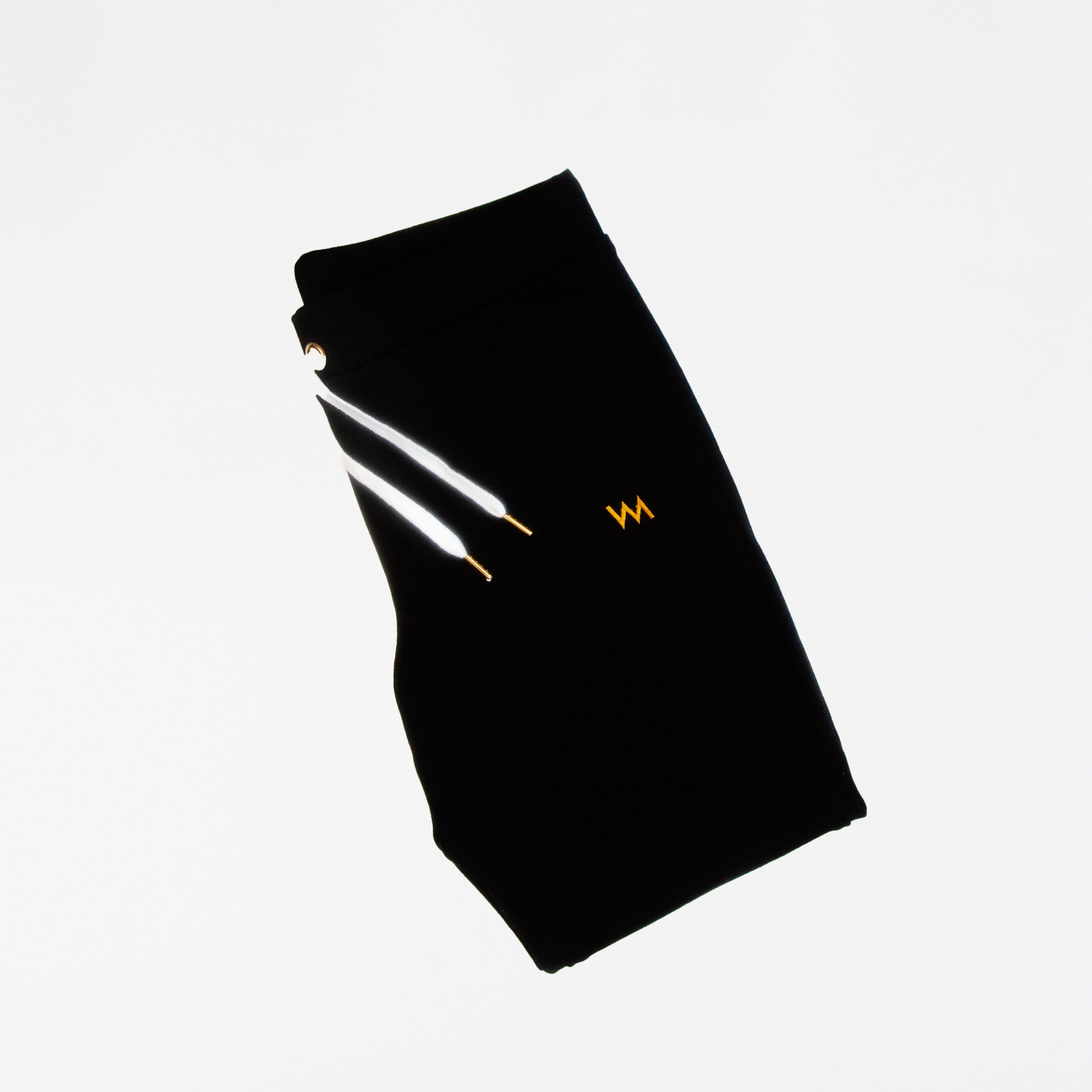 Wdmrck Exclusive SWEATPANT TRACK PANTS (WOMEN SIZE) - BLACK (WHITE STRING)