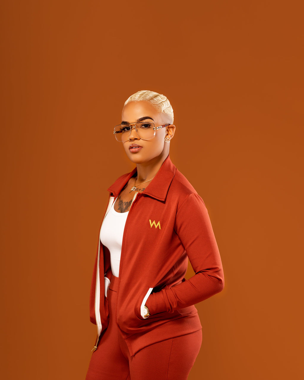 Wdmrck Exclusive Tracksuit TRACK JACKET WOMEN - RUST (HIGH QUALITY)